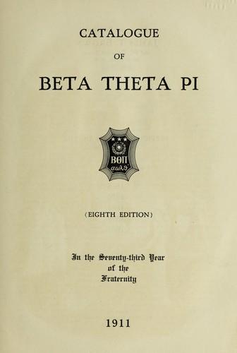 Catalogue of Beta Theta Pi