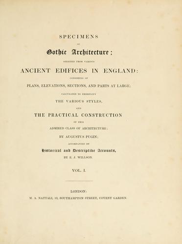 Specimens of Gothic architecture