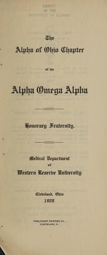 The Alpha of Ohio Chapter of the Alpha Omega Alpha