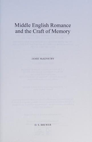 Middle English Romance and the Craft of Memory